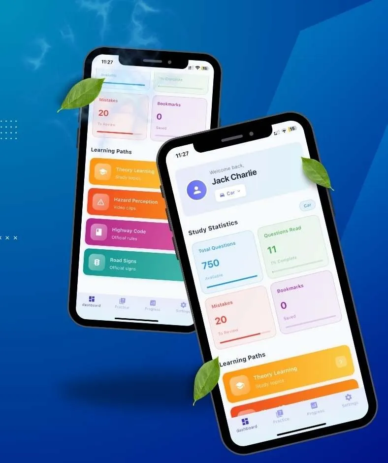 The 4 in 1 Drivewise Theory Kit app shown on a phone